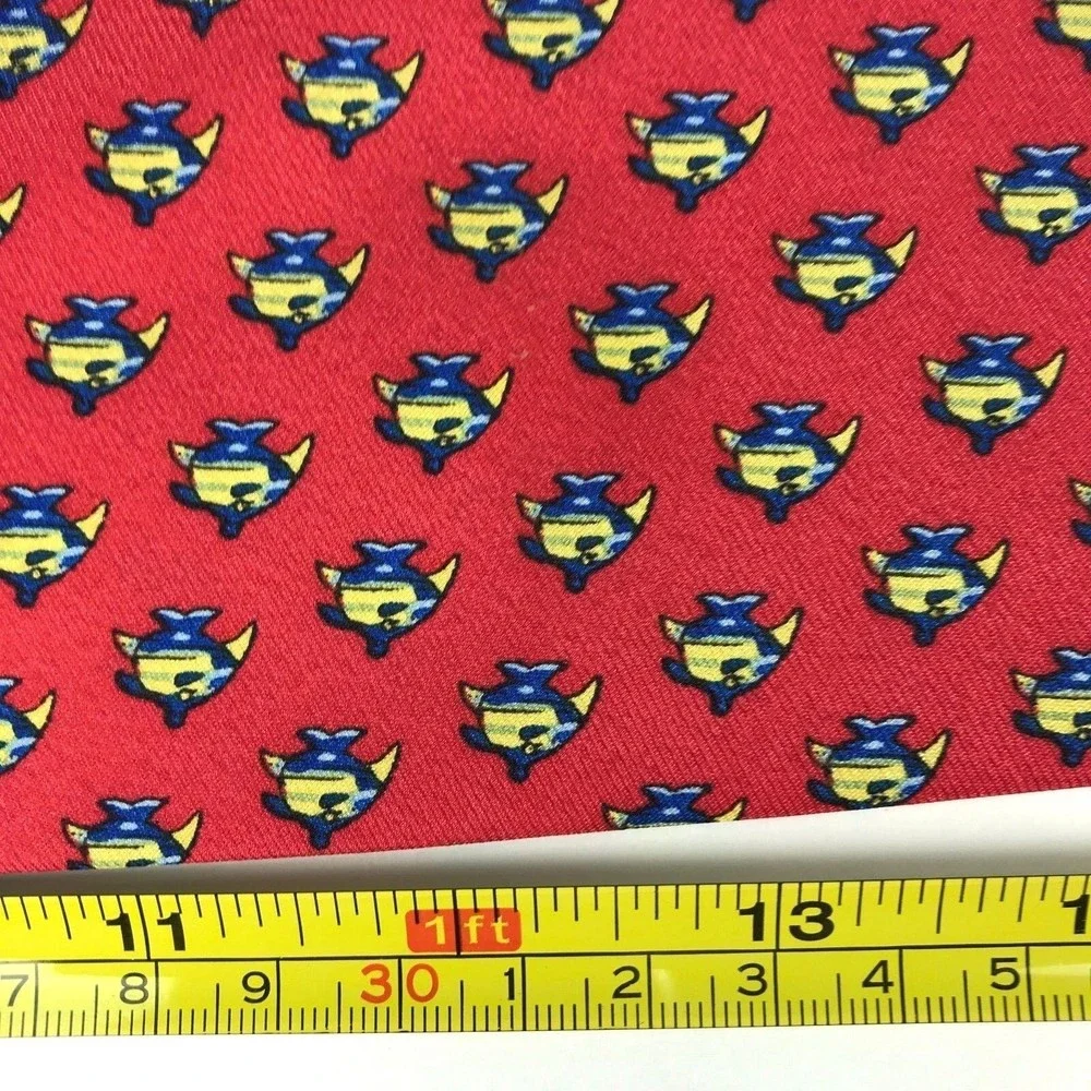 Utopia Men's Tie Handmade Red Yellow Fish Ocean Sea Life Animal Necktie 57